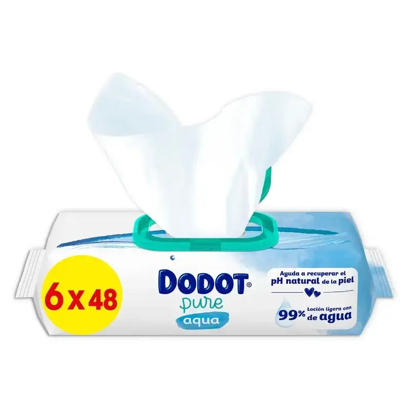 Dodot Sensitive Nappy Sensitive Jumbo Pack Size 1, 2x90 unités + Aqua Plastic Free Wipes Box 6X48 (288 unités)