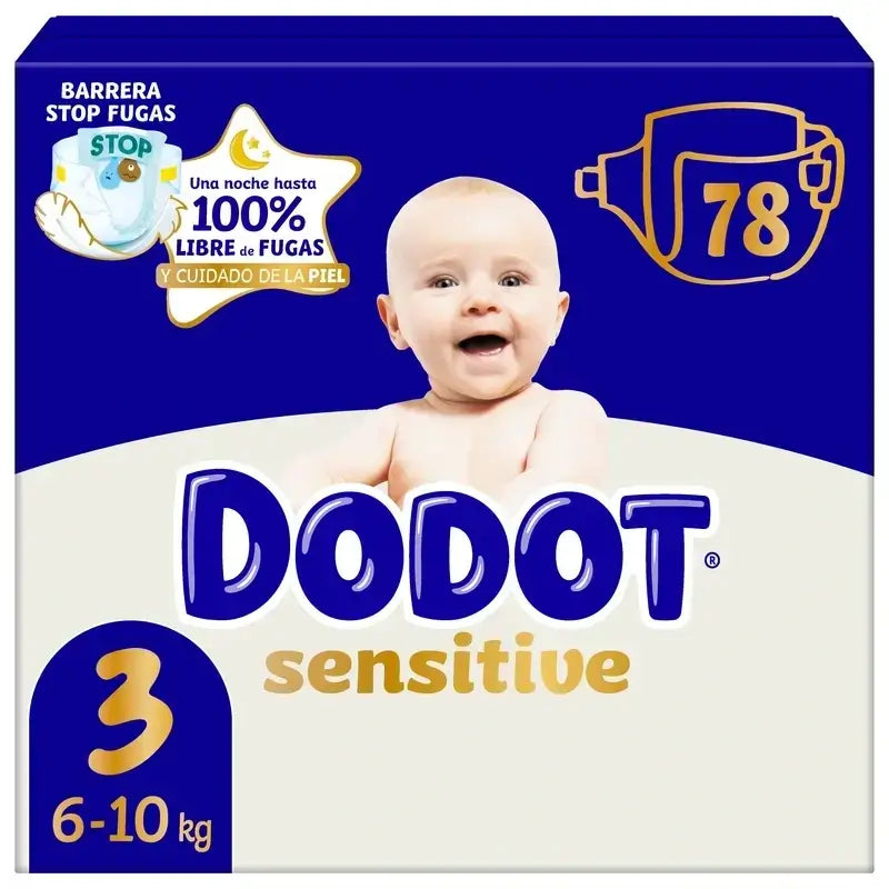 Dodot Sensitive Jumbo Sensitive Nappy Pack Size 3 , 3X78 Units