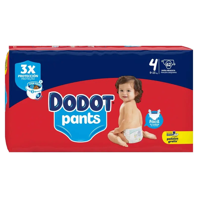 Culotte Dodot Taille 4, 62 Couches