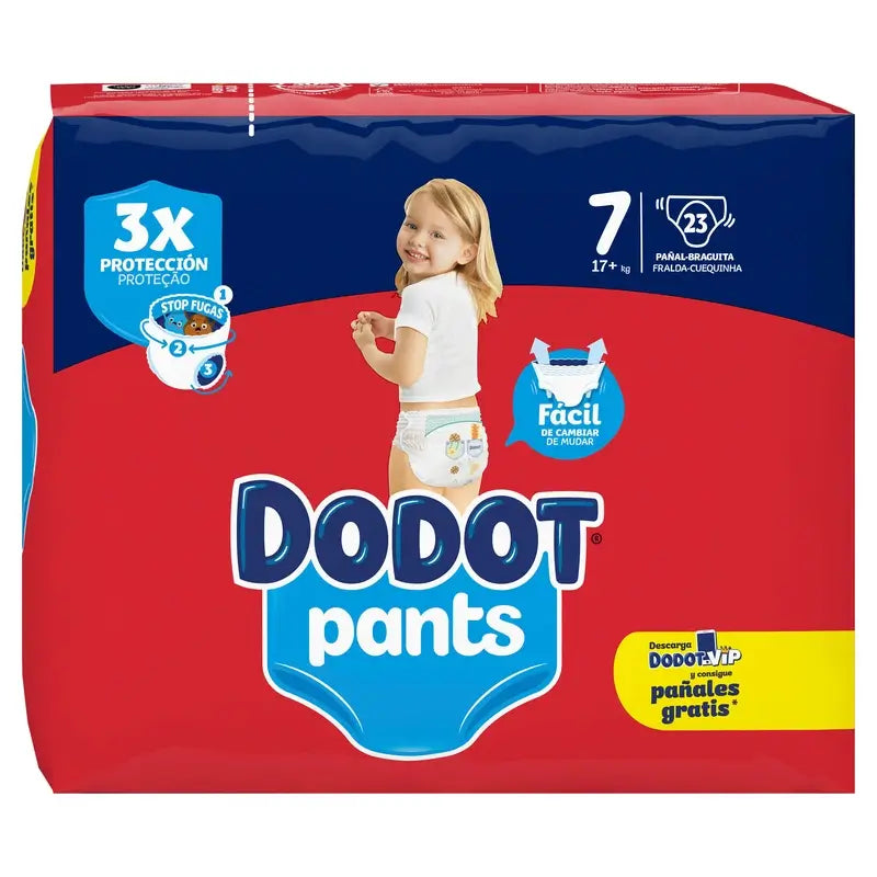 Culotte Dodot Taille 7 (+17 Kg), 23 Couches