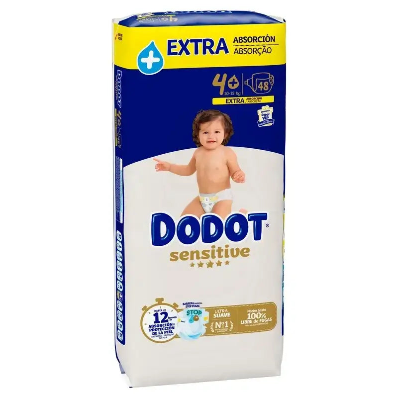 Dodot Sensitive Taille 4+, 144 couches