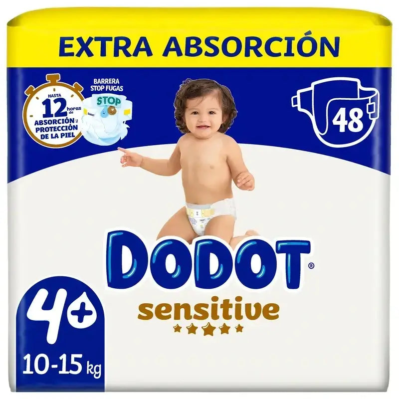 Dodot Sensitive Taille 4+, 144 couches