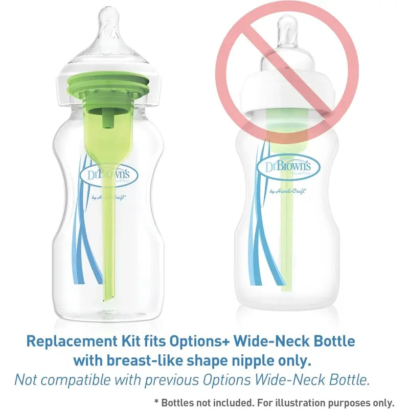 Kit de recharge Dr. Brown's 270 ml (2 valves, 2 tubes et 2 bouchons)