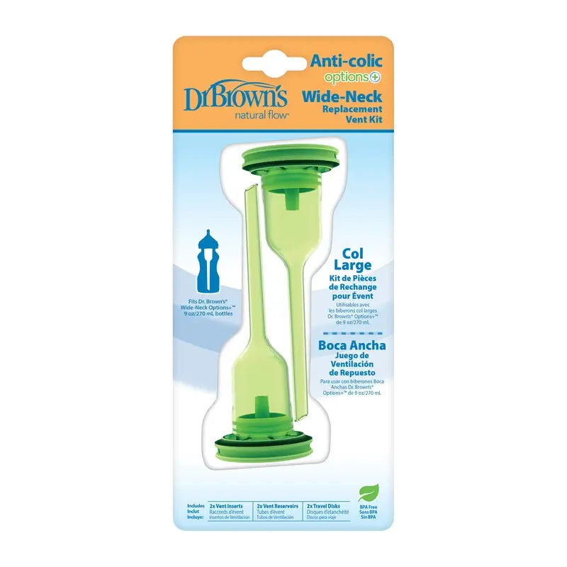 Kit de recharge Dr. Brown's 270 ml (2 valves, 2 tubes et 2 bouchons)