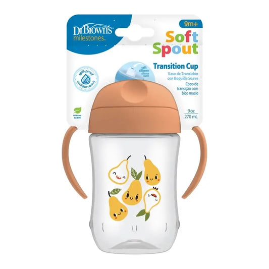 Brown's Soft Mouth Transition Tumbler +9 Months Coral Pear, 270ml