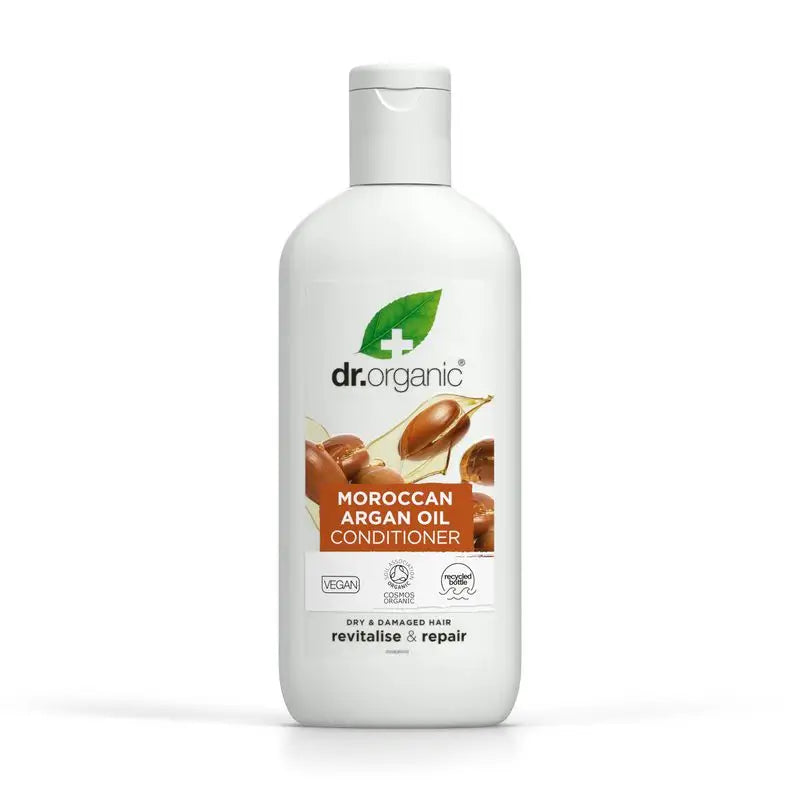 Après-shampoing à l'huile d'argan Dr. Organic Cheveux secs ou abîmés, 265 ml