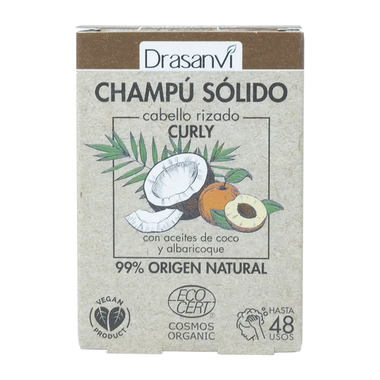 Drasanvi Champu Solido Cabello Rizado Ecocert , 80 gr