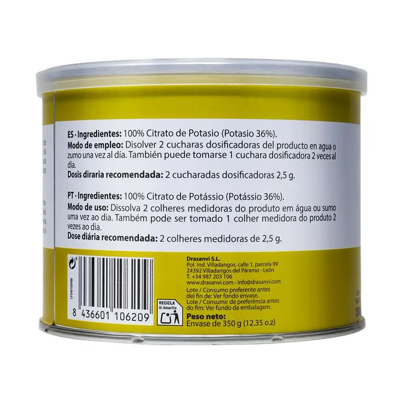 Drasanvi Vitamines et minéraux Citrate minéral de potassium, 350 g