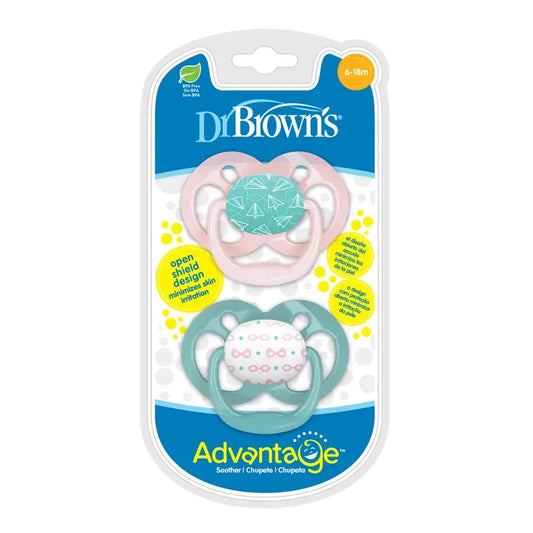 Sucette réversible Dr. Brown's Advantage T2 Assorted