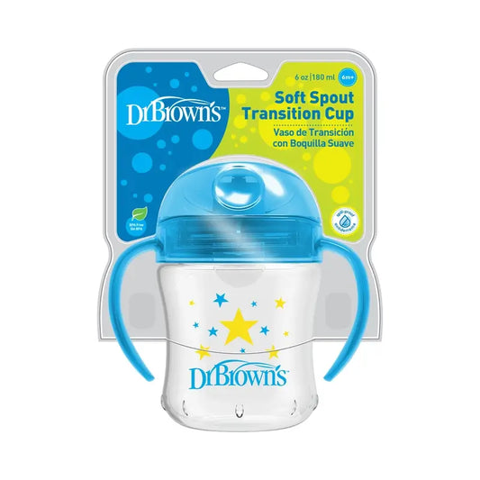 Brown's Soft Mouthpiece Transition Cup Blue Stars, 180 ml