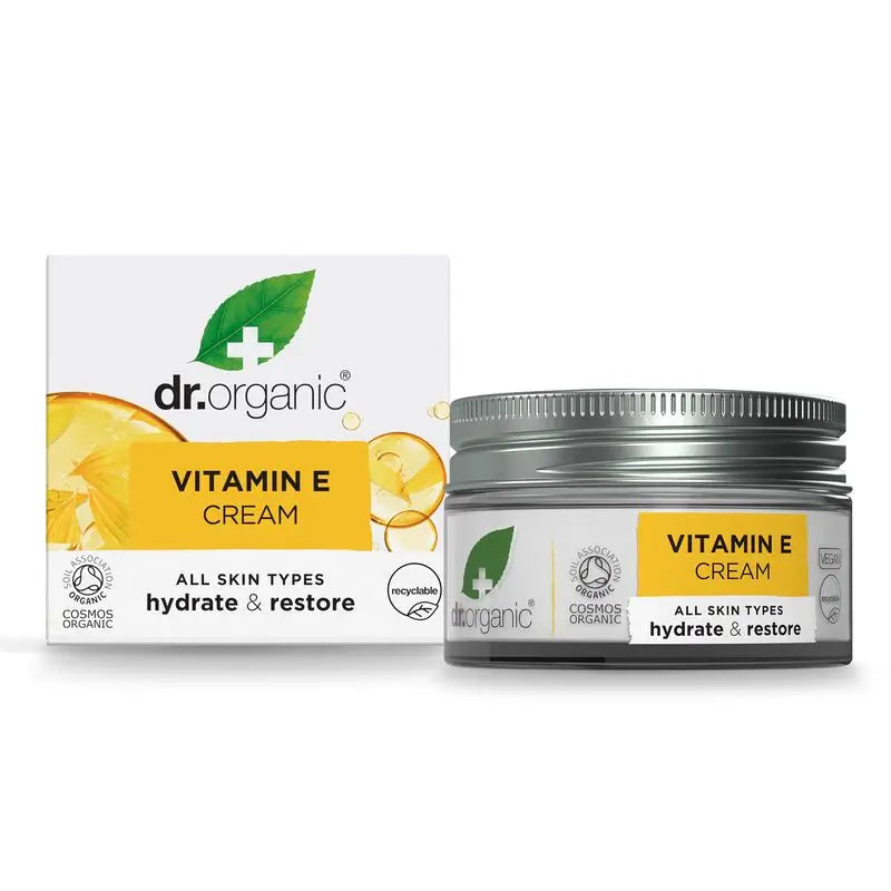 Crème antioxydante intensive à la vitamine E Dr. Organic, 50 ml