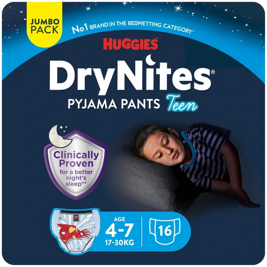Couches de nuit pour enfants Drynites Taille 4-7, 16 pièces