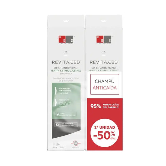 Ds Laboratories Revita Cbd Anti-Hair Loss Stimulating Shampoo With Cbd Pack , 2 x 205 ml