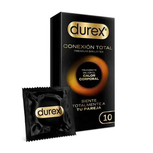 Durex Total Connection Ultra Thin Plus Préservatifs sans latex Technologie Body Feel, 10 Préservatifs