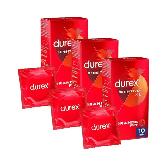 Durex Soft Sensitive Préservatifs pour une sensibilité accrue Taille Xl 10 Paquet de 3