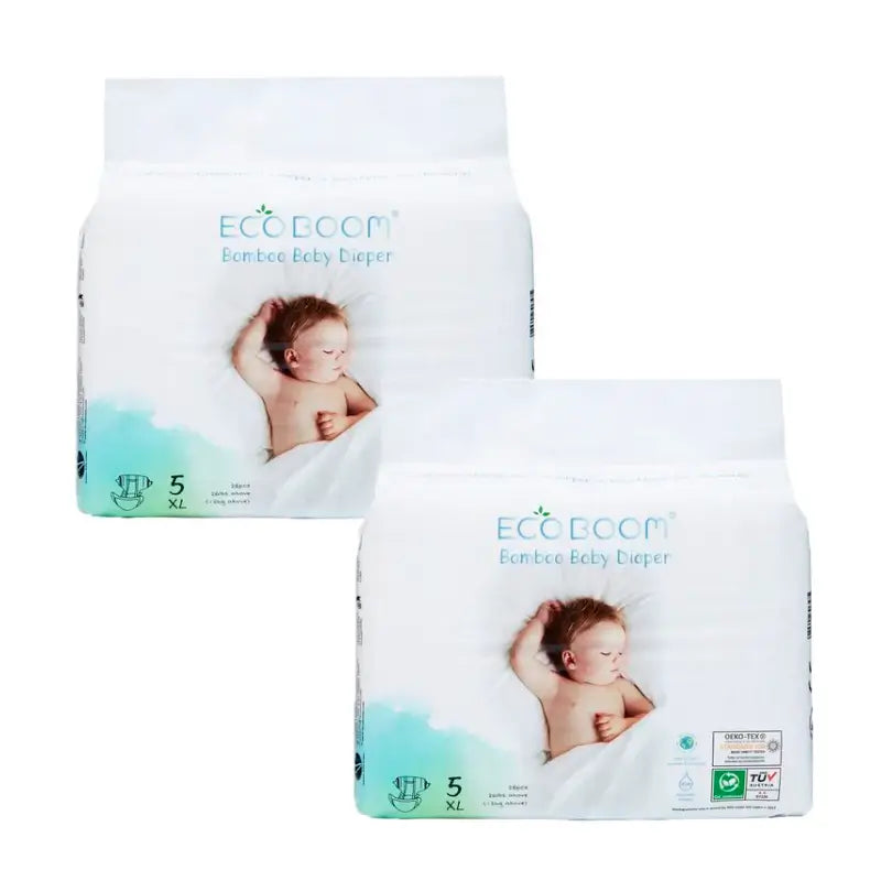 Eco Boom Pack 2X Pure Bamboo Nappy Pure Xl 5, 56 pièces
