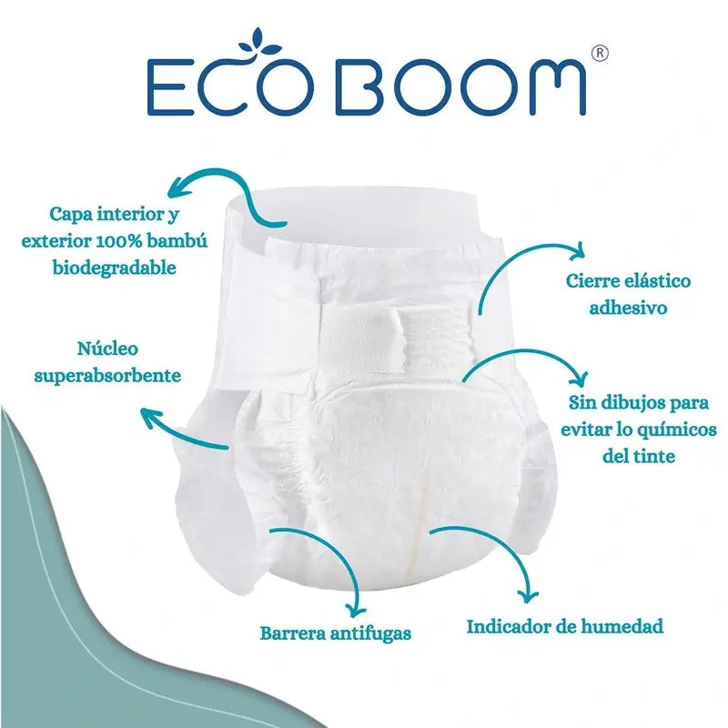 Couche en bambou pur Eco Boom Pure M 3, 32 pcs.