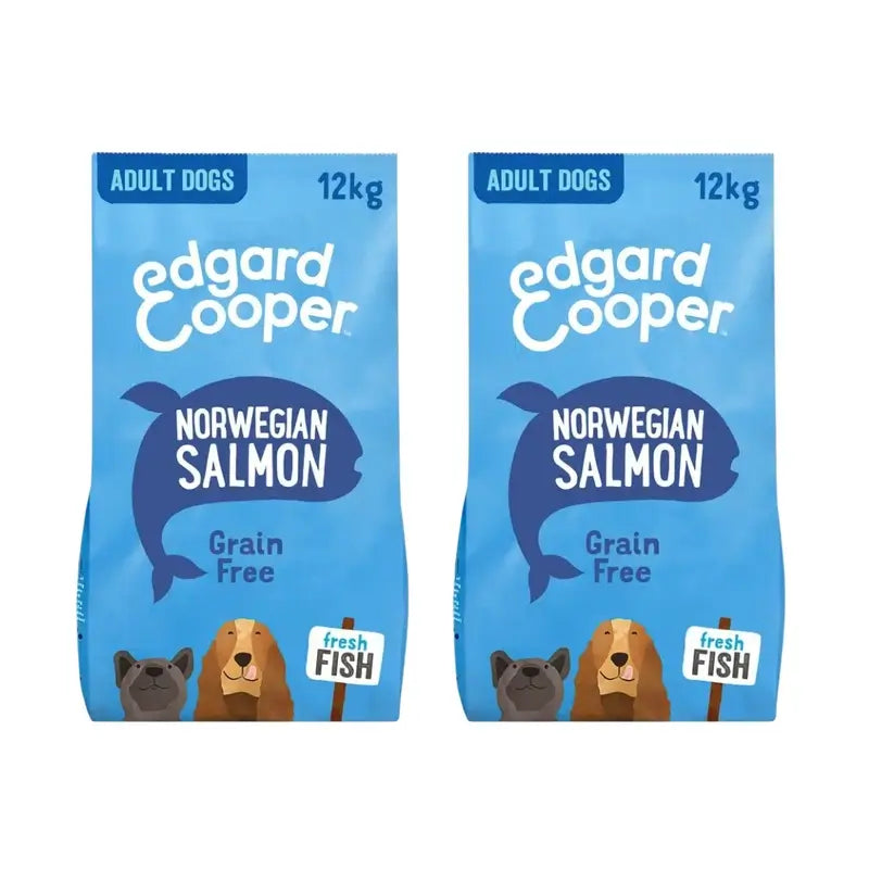 Croquettes pour chien Edgard & Cooper 12Kg Saumon Norvégien, paquet de 2