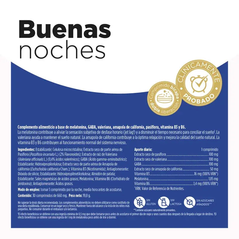 Eladiet Good Night Melatonin 1,85 Mg Mélatonine, 30 comprimés