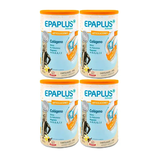 Collagène Epaplus Arthicare, saveur vanille, lot de 4 x 328 grammes