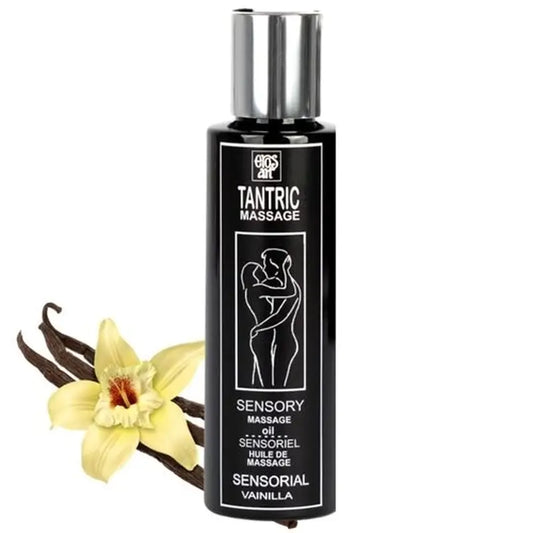 Eros-Art Huile de Massage Tantrique Naturelle et Aphrodisiaque Vanille 100Ml