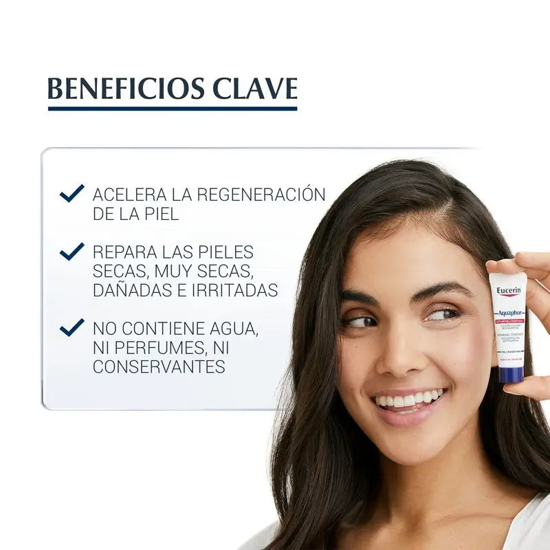 Eucerin Aquaphor Sos Soin régénérant pour les lèvres, 10 ml