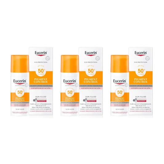 Eucerin Pigment Control Spf50+ Fluide Solaire, 3X50 Ml
