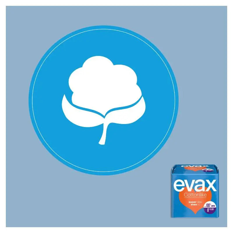 Evax Cottonlike Super Pads with Wings 12 unités