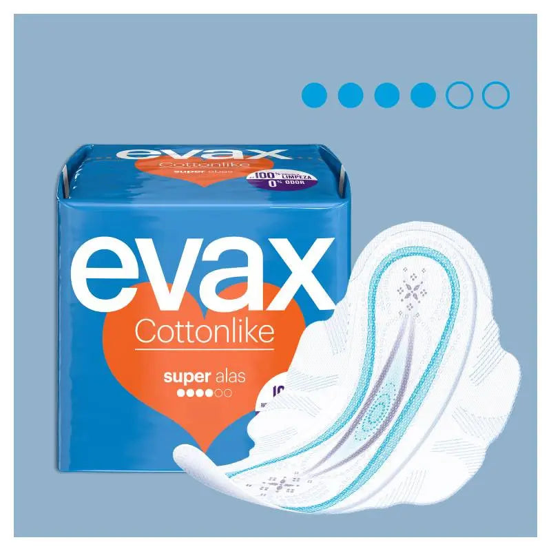 Evax Cottonlike Super Pads with Wings 12 unités