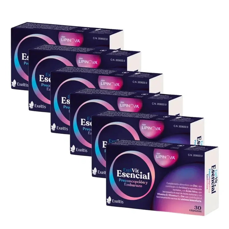 Exelvit Essentiel Préconception et Grossesse, 6x30 Capsules