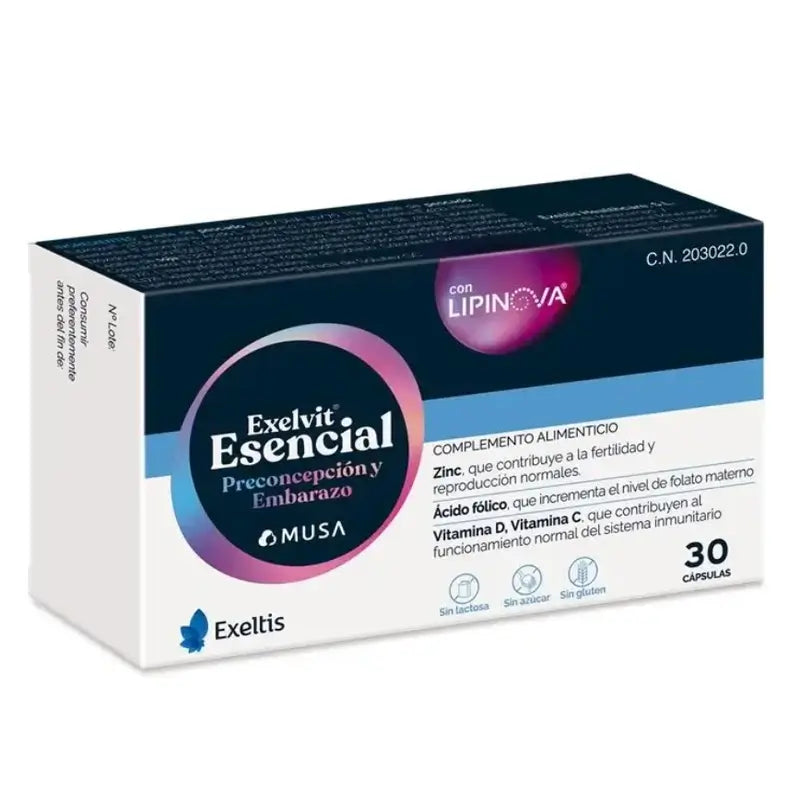 Exelvit Essentiel Préconception et Grossesse, 6x30 Capsules