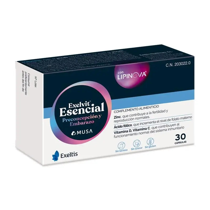 Exelvit Triplo Essentiel Préconception et Grossesse, 3 x 30 gélules