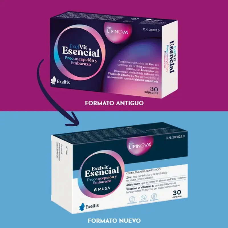 Exelvit Triplo Essentiel Préconception et Grossesse, 3 x 30 gélules