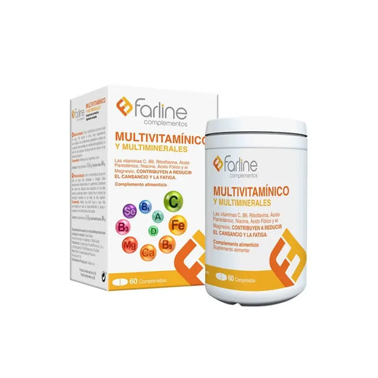 Farline Multivitamine avec Calcium et Magnésium, 60 comprimés effervescents
