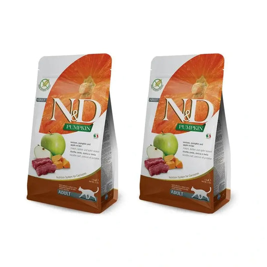 Farmina N&D Cat Pumpkin Deer 5Kg, nourriture pour chats, paquet de 2