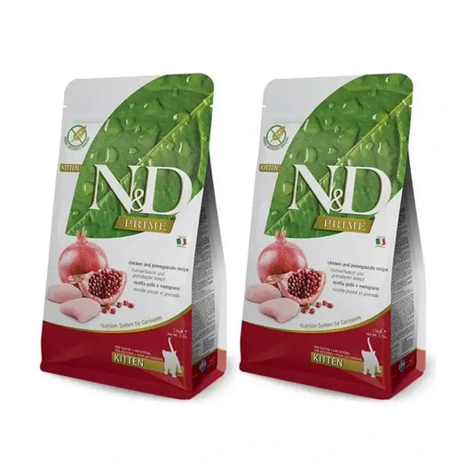 Farmina N&D Cat Kitten Prime Chicken 5Kg, nourriture pour chatons, paquet de 2