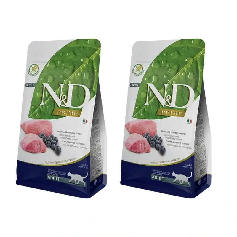 Farmina N&D Cat Prime Lamb 1,5Kg, nourriture pour chats, paquet de 2