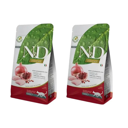 Farmina N&D Cat Prime Chicken 10Kg, nourriture pour chats, paquet de 2