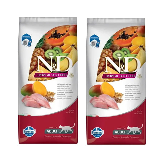 Farmina N&D Cat Tropical Selection Chicken 10Kg, paquet de 2