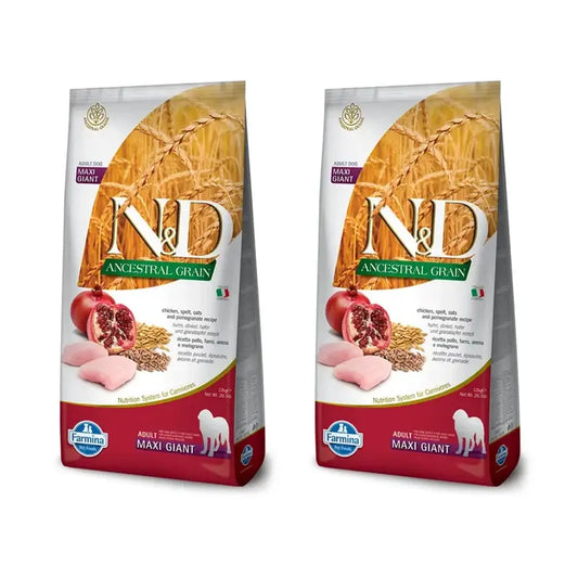 Farmina N&D Dog Ancestral Giant Chicken 12Kg, nourriture pour chien, paquet de 2