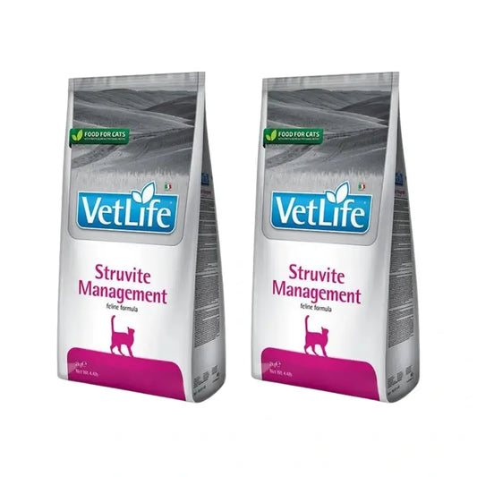 Farmina Vet Life Cat Struvite Management 5Kg, nourriture pour chats, paquet de 2
