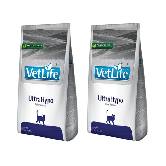 Farmina Vet Life Cat Ultrahypo 2Kg, nourriture pour chats, paquet de 2