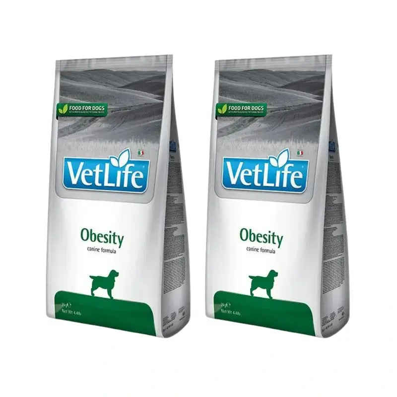 Farmina Vet Life Dog Obesity 2Kg, nourriture pour chiens, paquet de 2