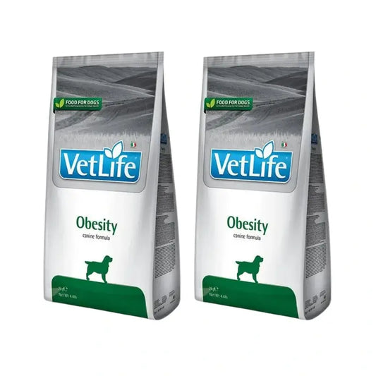 Farmina Vet Life Dog Obesity 2Kg, nourriture pour chiens, paquet de 2