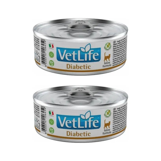 Farmina Vet Natural Diet Cat Diabetic 12X85Gr, nourriture humide pour chats, paquet de 2