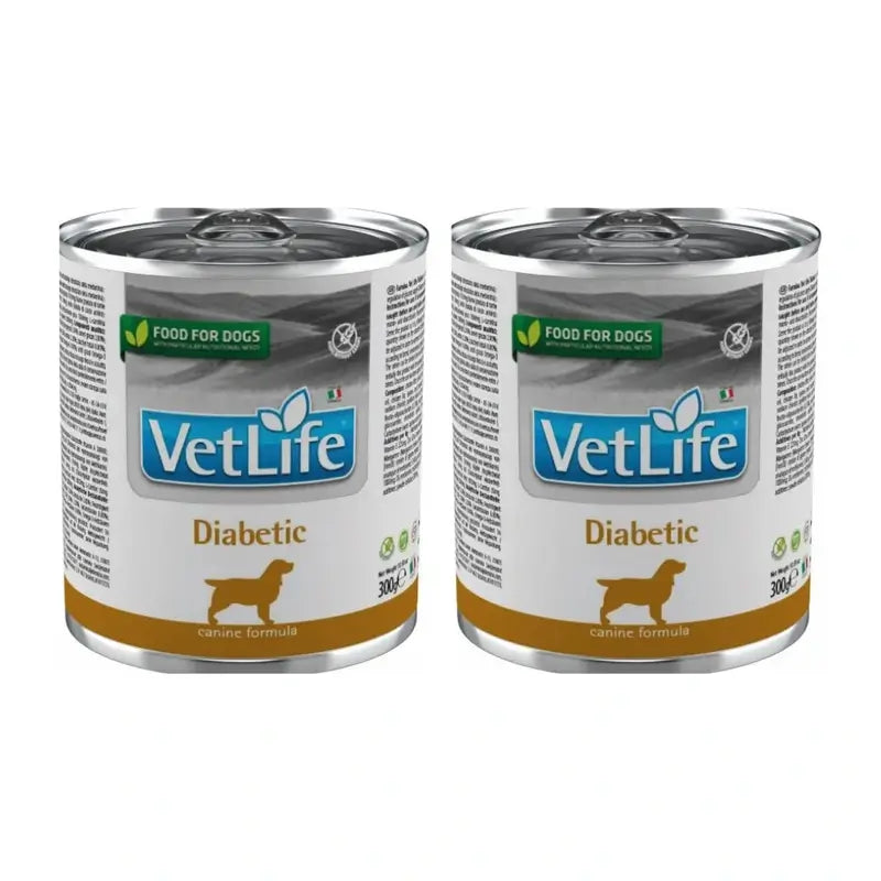 Farmina Vet Natural Diet Dog Diabetic 6X300Gr, nourriture humide pour chien, paquet de 2