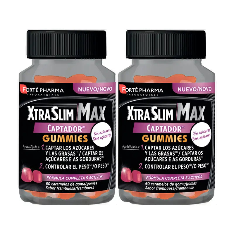 Forté Pharma Duplo Xtraslim Max Captador Gumm, 2 x 60 unités