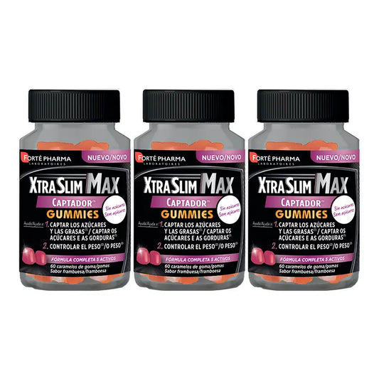 Forté Pharma Triplo Xtraslim Max Captador Gumm, 3 x 60 unités