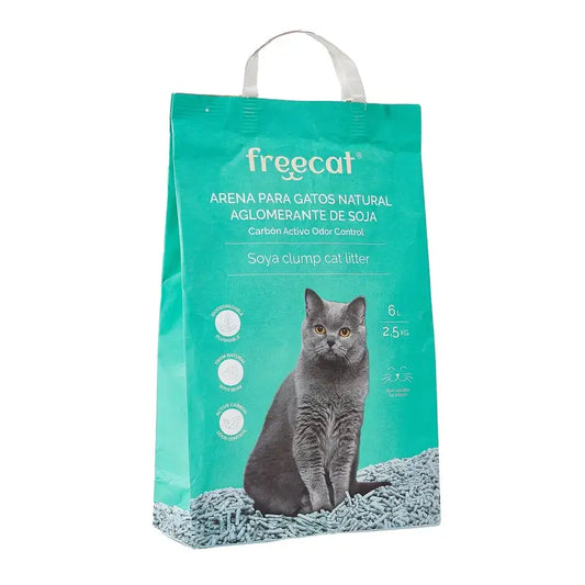 Litière agglomérante Freedog Natural Soya Coal, 6 litres