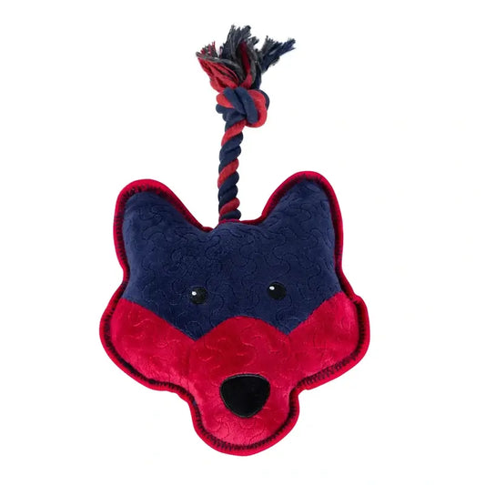 Jouet Freedog Tough Fox avec son et corde 21X34Cm